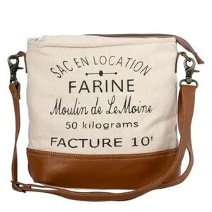 Myra Bag Brown and Cream Crossbody Bag